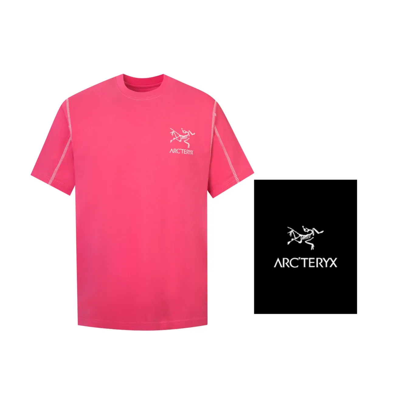 [ Ayc Teryx ] 2024FW T LOGO Premium 32s Same Style ：Black White Size：XS S M L